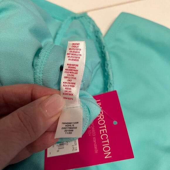 SO Crochet Tankini & Bottoms Set (Girls 7-8) (NEW W/TAGS & SO CUTE)! - Picture 8 of 11